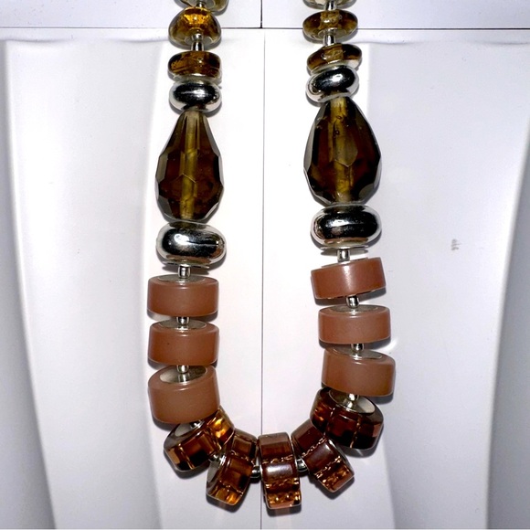 Chico’s Solid Heavy Beaded Necklace - Picture 2 of 4